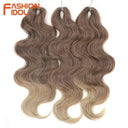 Fashion Idol Body Wave Ombre Crochet Hair Blonde Extensions Fashion Idol Body Wave Ombre Crochet Hair Blonde Extensions