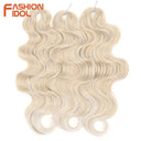 Fashion Idol Body Wave Ombre Crochet Hair Blonde Extensions Fashion Idol Body Wave Ombre Crochet Hair Blonde Extensions