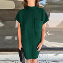 Fashion Pure Color Short Sleeves Dress Female 2024 Summer Fashion Pure Color Short Sleeves Dress Female 2024 Summer