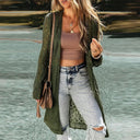 Fashion Style Hem Slit Cardigan Knitting Sweater 2024 Fashion Style Hem Slit Cardigan Knitting Sweater 2024