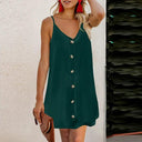 Fashion Summer V Neck Thin Knee-Length Skirt Camisole Dress Fashion Summer V Neck Thin Knee-Length Skirt Camisole Dress