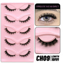 Faux Mink Anime Glam Cat Eye Lashes Set Natural 5 Pairs Faux Mink Anime Glam Cat Eye Lashes Set Natural 5 Pairs