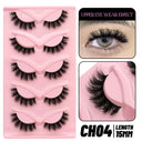 Faux Mink Anime Glam Cat Eye Lashes Set Natural 5 Pairs Faux Mink Anime Glam Cat Eye Lashes Set Natural 5 Pairs