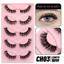 Faux Mink Anime Glam Cat Eye Lashes Set Natural 5 Pairs Faux Mink Anime Glam Cat Eye Lashes Set Natural 5 Pairs