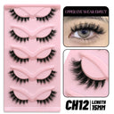 Faux Mink Anime Glam Cat Eye Lashes Set Natural 5 Pairs Faux Mink Anime Glam Cat Eye Lashes Set Natural 5 Pairs