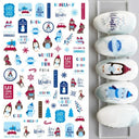 Festive Santa & Snowman Nail Art Stickers for Manicures Festive Santa & Snowman Nail Art Stickers for Manicures