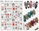 Festive Santa & Snowman Nail Art Stickers for Manicures Festive Santa & Snowman Nail Art Stickers for Manicures