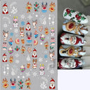 Festive Santa & Snowman Nail Art Stickers for Manicures Festive Santa & Snowman Nail Art Stickers for Manicures