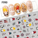 Festive Santa & Snowman Nail Art Stickers for Manicures Festive Santa & Snowman Nail Art Stickers for Manicures