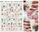 Festive Santa & Snowman Nail Art Stickers for Manicures Festive Santa & Snowman Nail Art Stickers for Manicures