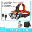 Five Head Headlamp For Outdoor Adventures With LED Lights Five Head Headlamp For Outdoor Adventures With LED Lights