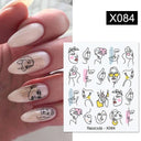 Floral Geometric Nail Art Water Decals Easy Nail Transfer Floral Geometric Nail Art Water Decals Easy Nail Transfer