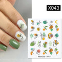 Floral Geometric Nail Art Water Decals Easy Nail Transfer Floral Geometric Nail Art Water Decals Easy Nail Transfer