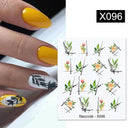 Floral Geometric Nail Art Water Decals Easy Nail Transfer Floral Geometric Nail Art Water Decals Easy Nail Transfer
