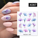 Floral Geometric Nail Art Water Decals Easy Nail Transfer Floral Geometric Nail Art Water Decals Easy Nail Transfer