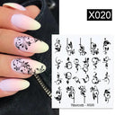 Floral Geometric Nail Art Water Decals Easy Nail Transfer Floral Geometric Nail Art Water Decals Easy Nail Transfer