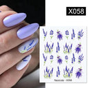 Floral Geometric Nail Art Water Decals Easy Nail Transfer Floral Geometric Nail Art Water Decals Easy Nail Transfer