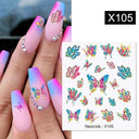 Floral Geometric Nail Art Water Decals Easy Nail Transfer Floral Geometric Nail Art Water Decals Easy Nail Transfer