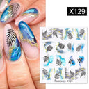 Floral Geometric Nail Art Water Decals Easy Nail Transfer Floral Geometric Nail Art Water Decals Easy Nail Transfer