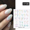 Floral Geometric Nail Art Water Decals Easy Nail Transfer Floral Geometric Nail Art Water Decals Easy Nail Transfer