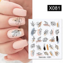 Floral Geometric Nail Art Water Decals Easy Nail Transfer Floral Geometric Nail Art Water Decals Easy Nail Transfer