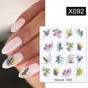 Floral Geometric Nail Art Water Decals Easy Nail Transfer Floral Geometric Nail Art Water Decals Easy Nail Transfer