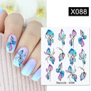 Floral Geometric Nail Art Water Decals Easy Nail Transfer Floral Geometric Nail Art Water Decals Easy Nail Transfer