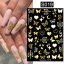 Floral Marble 3D Nail Stickers Spring Manicure Decals Set Floral Marble 3D Nail Stickers Spring Manicure Decals Set