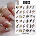 Floral Marble 3D Nail Stickers Spring Manicure Decals Set Floral Marble 3D Nail Stickers Spring Manicure Decals Set