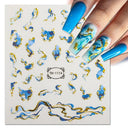 Floral Marble 3D Nail Stickers Spring Manicure Decals Set Floral Marble 3D Nail Stickers Spring Manicure Decals Set