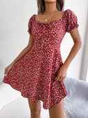 Floral Print A Line Dress For Women Chic Fashion Essential Floral Print A Line Dress For Women Chic Fashion Essential