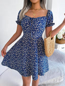Floral Print A Line Dress For Women Chic Fashion Essential Floral Print A Line Dress For Women Chic Fashion Essential