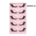 Fluffy Cat Eye 3D False Lashes Natural Glamour Eyes Set Fluffy Cat Eye 3D False Lashes Natural Glamour Eyes Set