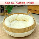 Four Seasons Woven Cat Bed with Removable Upholstery Four Seasons Woven Cat Bed with Removable Upholstery