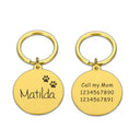 Custom Engraved Stainless Steel Pet ID Tag Paw Pendant Custom Engraved Stainless Steel Pet ID Tag Paw Pendant