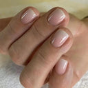 French False Nails Chic Nude White Short Square Tips Glue French False Nails Chic Nude White Short Square Tips Glue