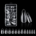 Frosted Clear Acrylic Nails Set with Multiple Shapes Kit Frosted Clear Acrylic Nails Set with Multiple Shapes Kit