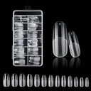 Frosted Clear Acrylic Nails Set with Multiple Shapes Kit Frosted Clear Acrylic Nails Set with Multiple Shapes Kit