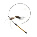 Funny Feather Cat Wand Toy With Bell Interactive Fun Funny Feather Cat Wand Toy With Bell Interactive Fun