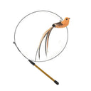 Funny Feather Cat Stick Toy with Bell Interactive Wand Fun Funny Feather Cat Stick Toy with Bell Interactive Wand Fun