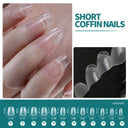 Gel Coffin False Nails: Ultimate Nail Extension Kit Set Gel Coffin False Nails: Ultimate Nail Extension Kit Set