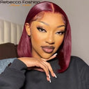 Ginger Blonde Ombre Straight Bob Lace Wig Pre Plucked Hair Ginger Blonde Ombre Straight Bob Lace Wig Pre Plucked Hair