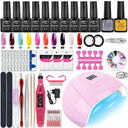 Glamorous Nail Art Kit With UV LED Lamp And Tools Set Glamorous Nail Art Kit With UV LED Lamp And Tools Set