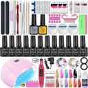 Glamorous Nail Art Kit with UV LED Lamp and Tools Set Glamorous Nail Art Kit with UV LED Lamp and Tools Set