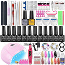 Glamorous Nail Art Kit With UV LED Lamp And Tools Set Glamorous Nail Art Kit With UV LED Lamp And Tools Set