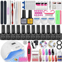 Glamorous Nail Art Kit With UV LED Lamp And Tools Set Glamorous Nail Art Kit With UV LED Lamp And Tools Set