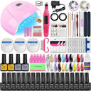 Glamorous Nail Art Kit With UV LED Lamp And Tools Set Glamorous Nail Art Kit With UV LED Lamp And Tools Set