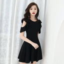 Goddess Temperament Dress Elegant Off-Shoulder Summer Style Goddess Temperament Dress Elegant Off-Shoulder Summer Style