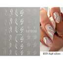 Golden Glam French Nail Art Stickers Chic Geometric Designs Golden Glam French Nail Art Stickers Chic Geometric Designs