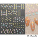 Golden Glam French Nail Art Stickers Chic Geometric Designs Golden Glam French Nail Art Stickers Chic Geometric Designs